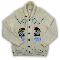 Vintage 1960s Fishing Knit Cowichan Sweater